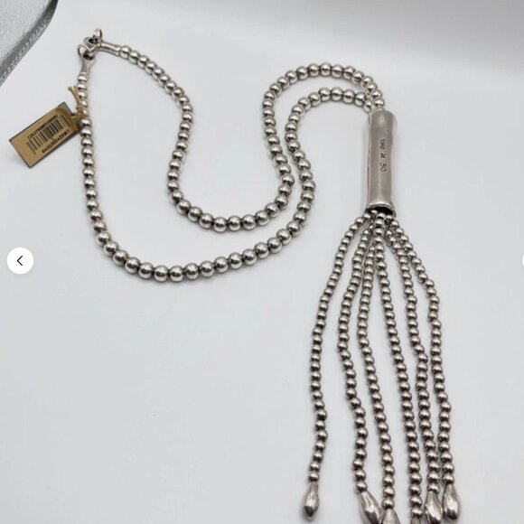 NWT Uno De 50 Jellyfish Long Statement Beaded Necklace Tassel BOLO Silver Plated - Picture 7 of 16